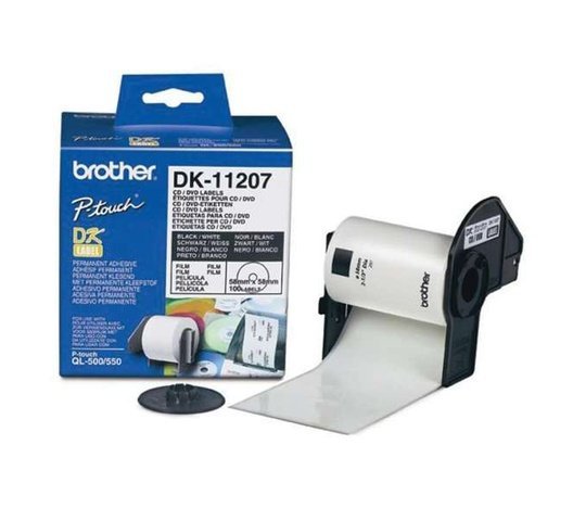 Brother DK-11207 Black on White Label Roll