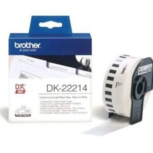 Brother DK-22214 Black On White 12mm Tape