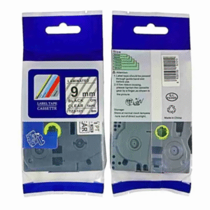 Brother TZ2-121 9mm x 8m black on clear label tape