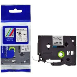 TZ2-241 Label Tape 18mm x 8m Black on White