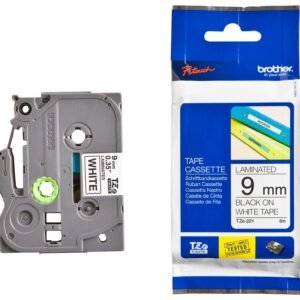 Brother TZE-221 Black on White Tape