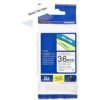 Brother TZe-261 36mm Black on White Label Tape