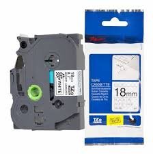 Brother TZe-SE4 18mm Black On White Tape