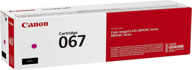 Canon 067 Magenta Toner Cartridge Yield 1,250 Pages