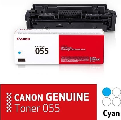 Canon Genuine Toner, Cartridge 055 Cyan page yield 2100