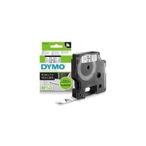 Dymo 12mm Black on White Label Tape
