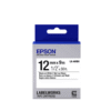 Epson 12mm Black on white Labelling Tape