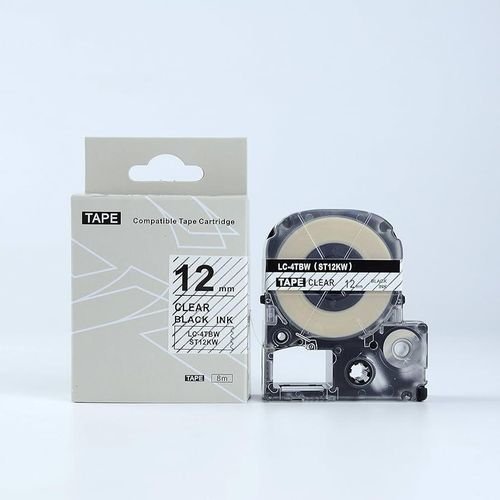 Epson SS-12KW Label Tape 12mm x 8m Black on White