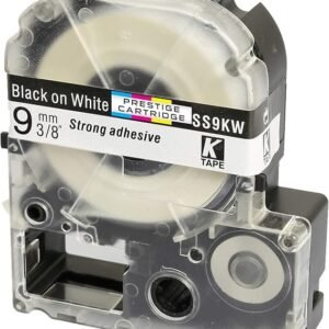 Epson SS-9KW Label Tape 9mm x 8m Black on White