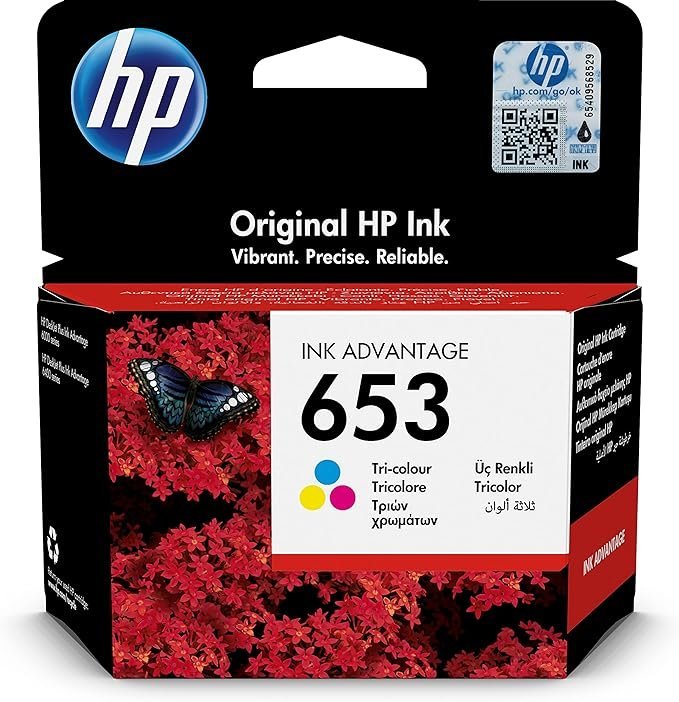 HP 653 Tri-color Original Ink Advantage Cartridge, 3YM74AE