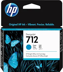 HP 712 3ED67A Cyan 29-ml Genuine HP Ink Cartridge with Original HP Ink