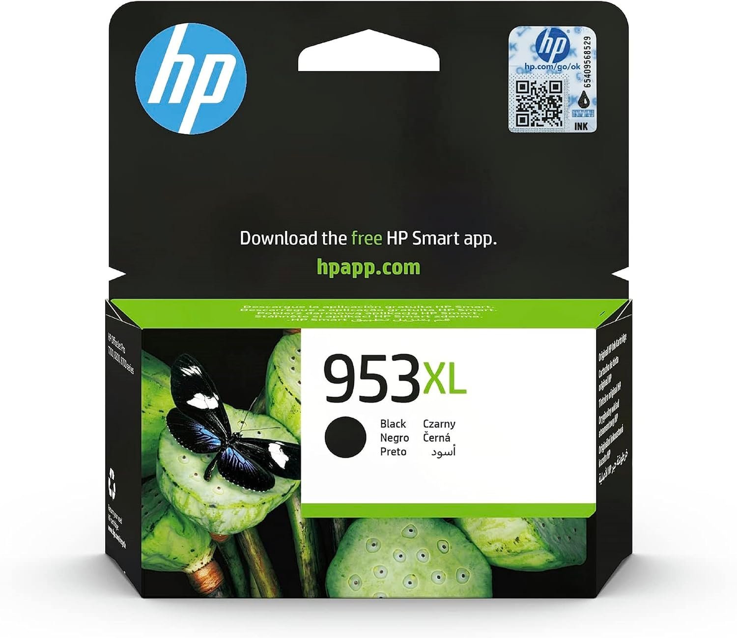 HP 953XL High Yield Original Ink Cartridge, Black, Single Pack L0S70AE